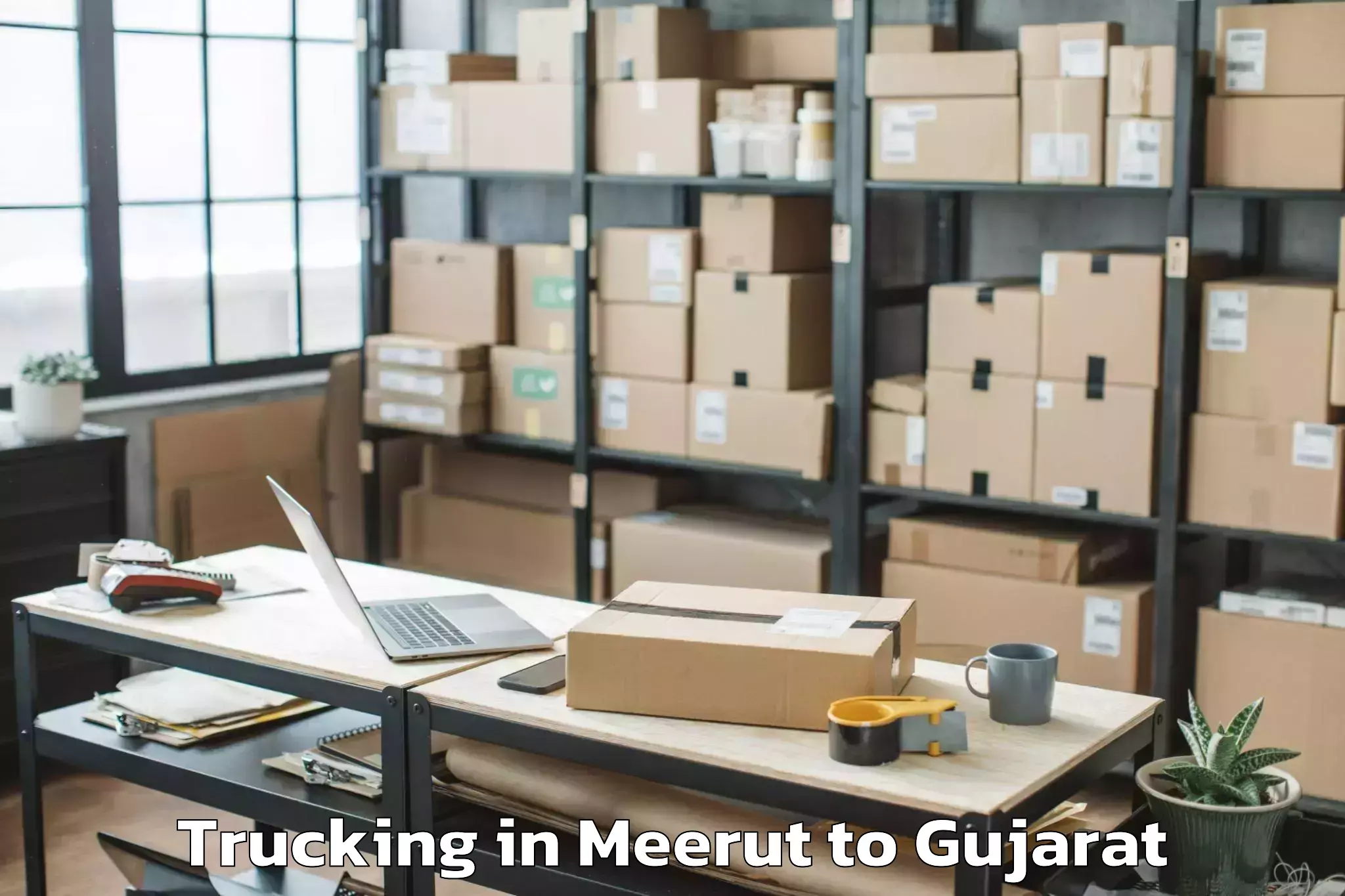 Quality Meerut to Palladium Ahmedabad Trucking